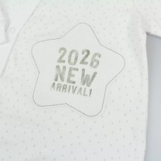 M15936: Baby " 2026 New Arrival" Cotton Sleepsuit (NB-3 Months)